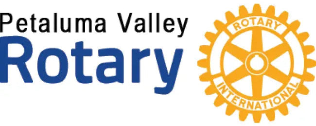 Petaluma Valley Rotary logo with Rotary International gear emblem